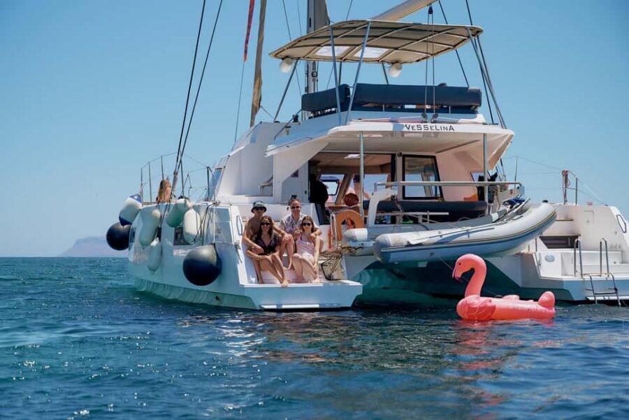 Chania: Morning Catamaran Cruise with Premium Lunch & Drinks - Cruising to Agioi Theodoroi: Swim-Stop Timing and Why It’s Worth It