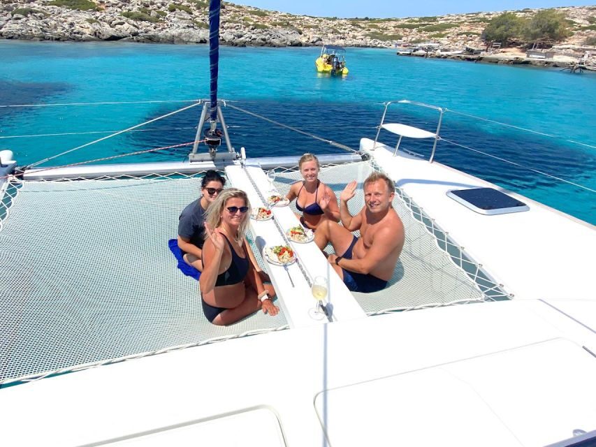 Chania: Private Day Catamaran Cruise with Swimming and Meal - Vesselina and the crew: welcome snacks, safety, and serious comfort