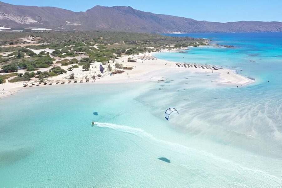 Elafonissi: Private Beach Day Trip with SUP - SUP and snorkeling gear: included fun, with wind as the wildcard