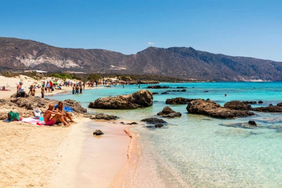 From Chania: Elafonisi Island Day Tour by Bus - Elafonisi Beach for four hours: pink sand and a shallow turquoise lagoon