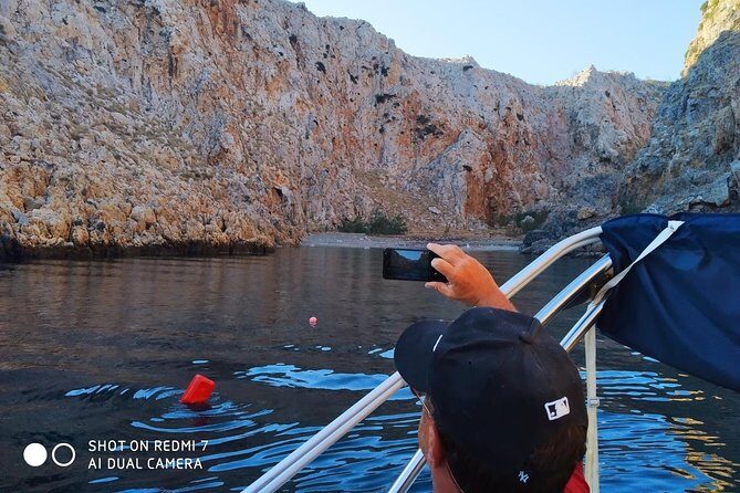Private Boat Trip Chania Seitan (price per group-up to 9 people) - Marathi and the longer route: more beaches, more sun, and more variety