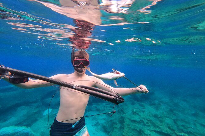 Spearfishing in Chania, Crete (price is per group) - Coaching setup: instructor + local spearfisherman with two anglers max